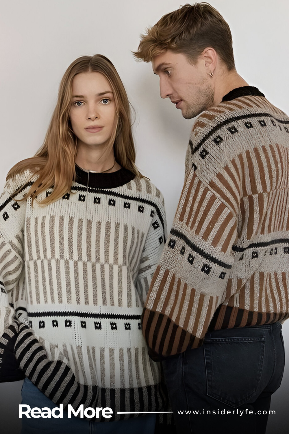 Chunky Knit Sweaters & Leather Skirts