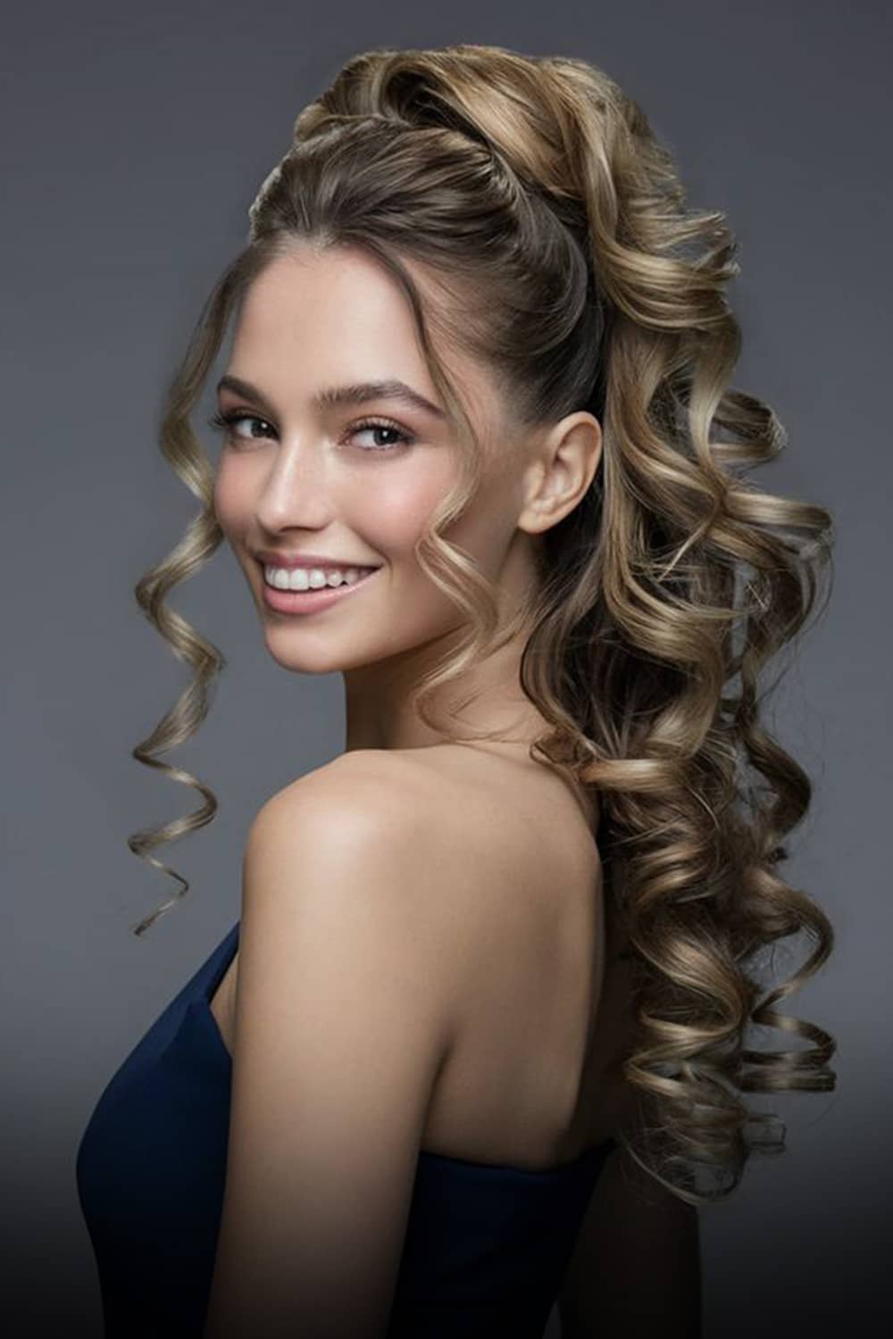 Curly Half Up Half Down