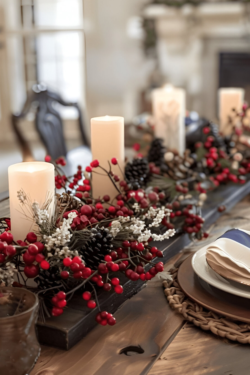 DIY Cranberry and Greenery Garland