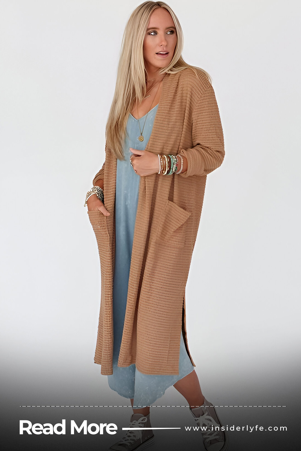 Jumpsuit with a Long Cardigan