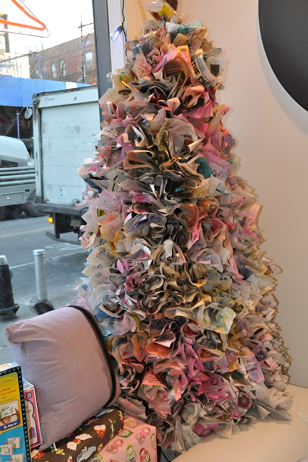 Magazine or Newspaper Christmas Trees