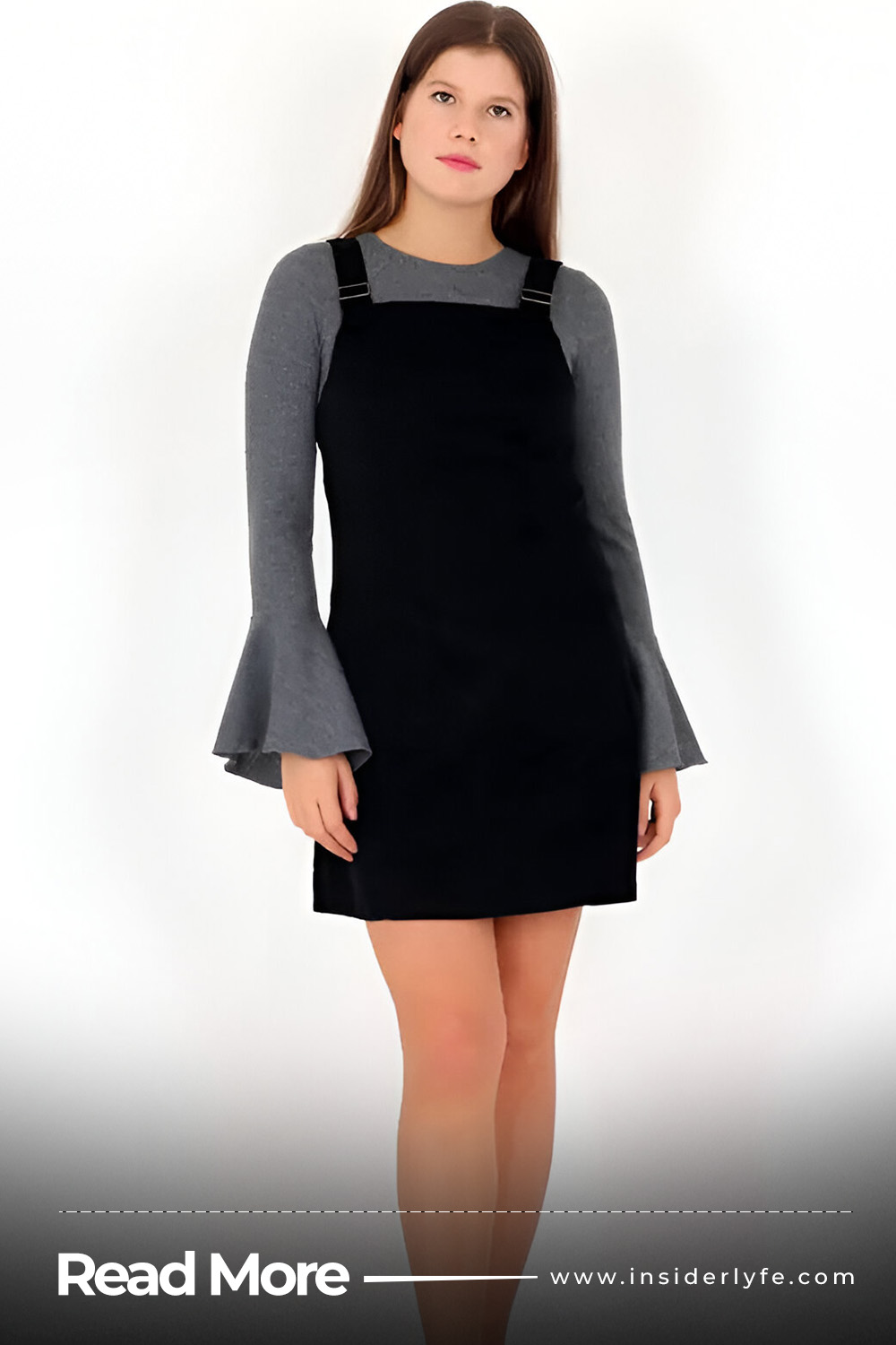 Pinafore Dress with a long sleeve top
