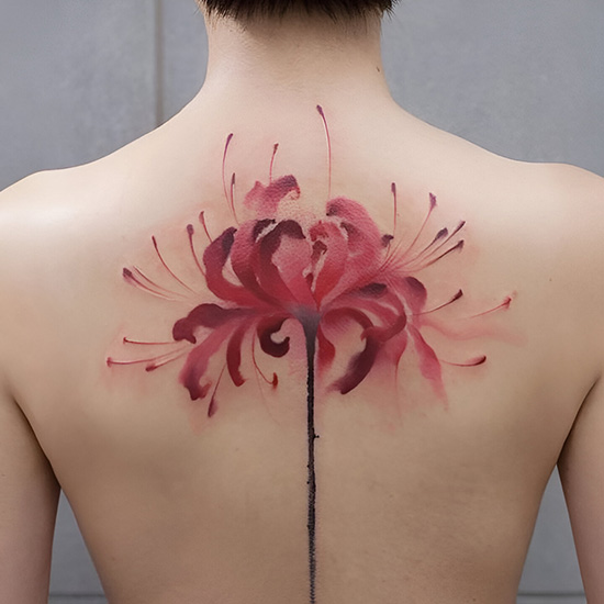 Abstract Watercolor Spider Lily