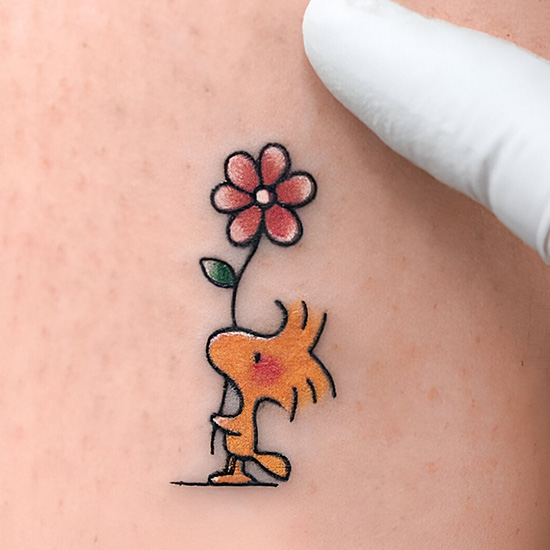 Aquawater Colored Snoopy and Falling Leaves