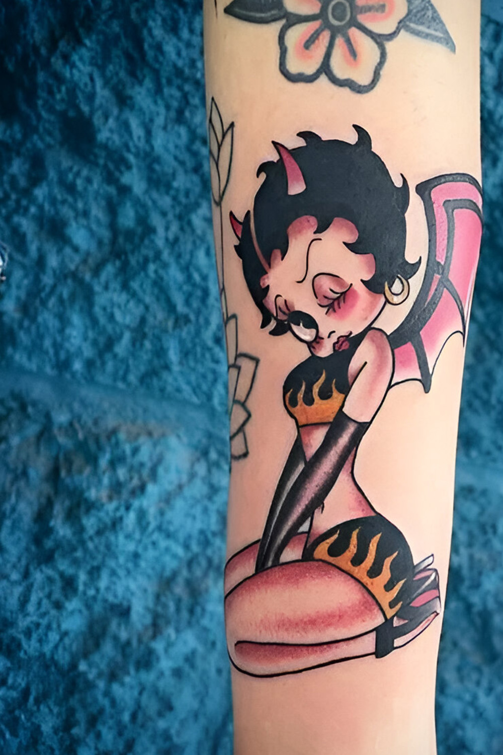 Betty Boop in a Leopard Print Dress