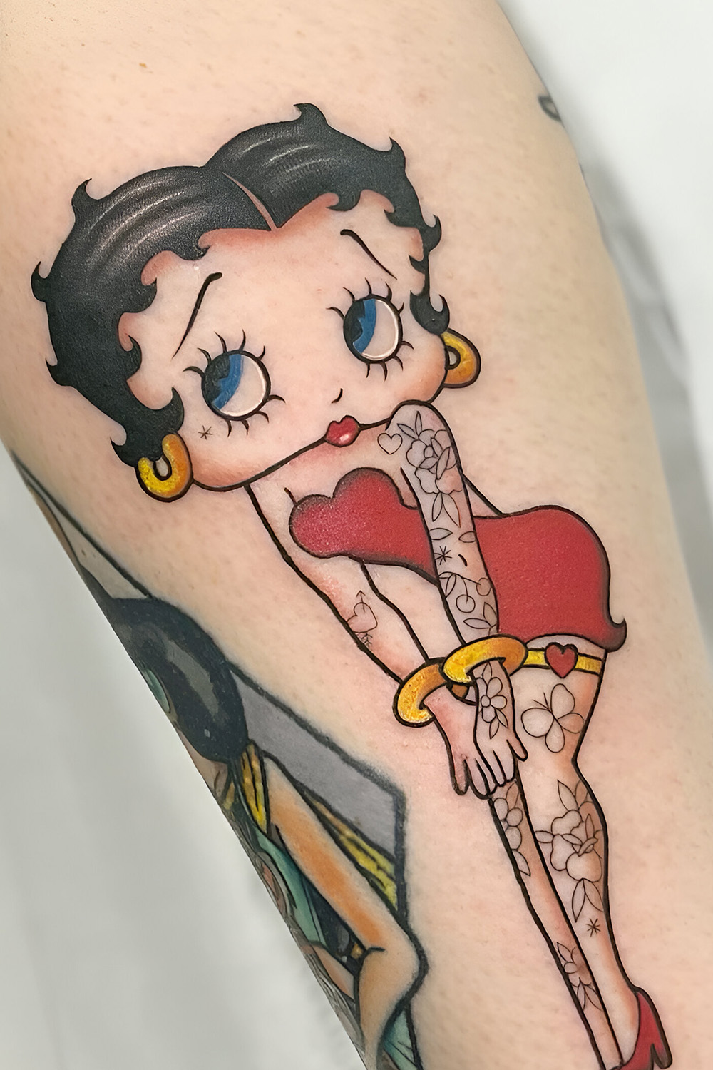 Betty Boop with a Red Rose
