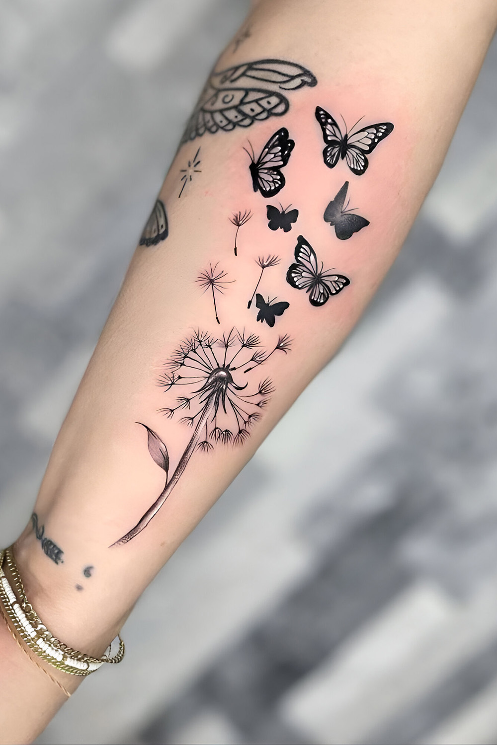 Butterfly with Dandelion