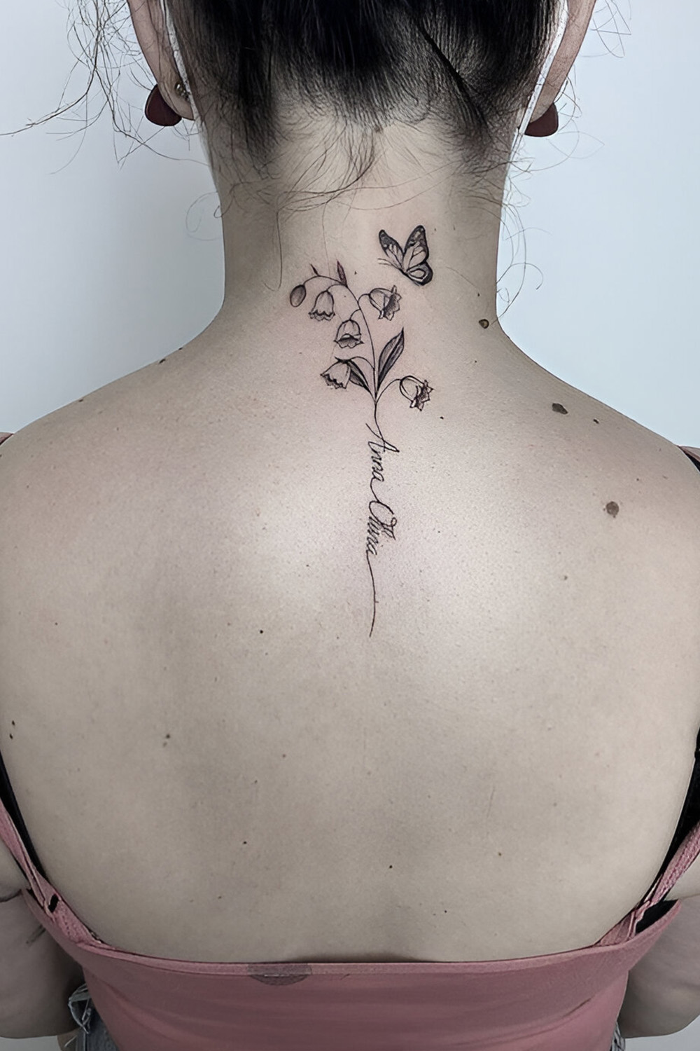 Butterfly with Lily of the Valley