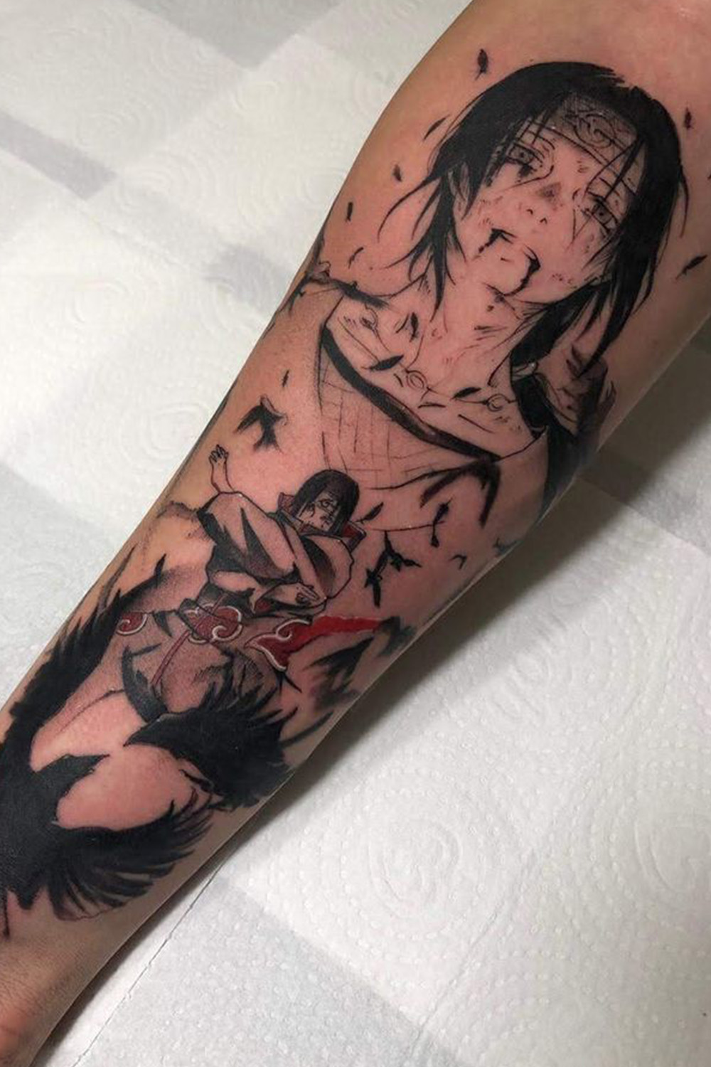 Itachi in Akatsuki Cloak
