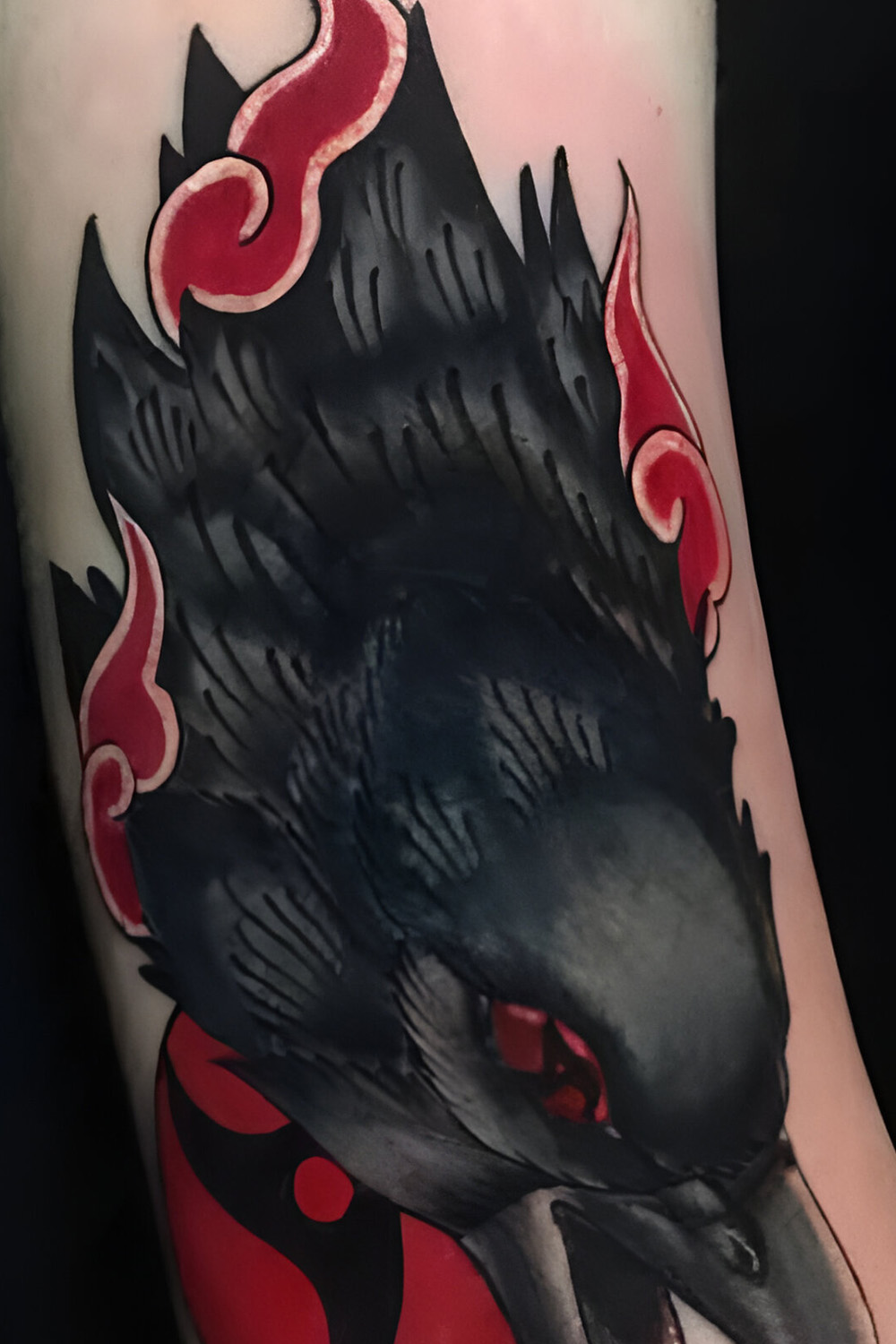 Itachi's Hand with Crow Feathers