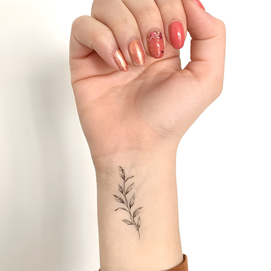 Outline on Delicate Leaf