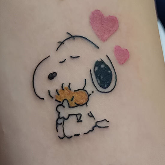 Snoopy with a Turkey Friend