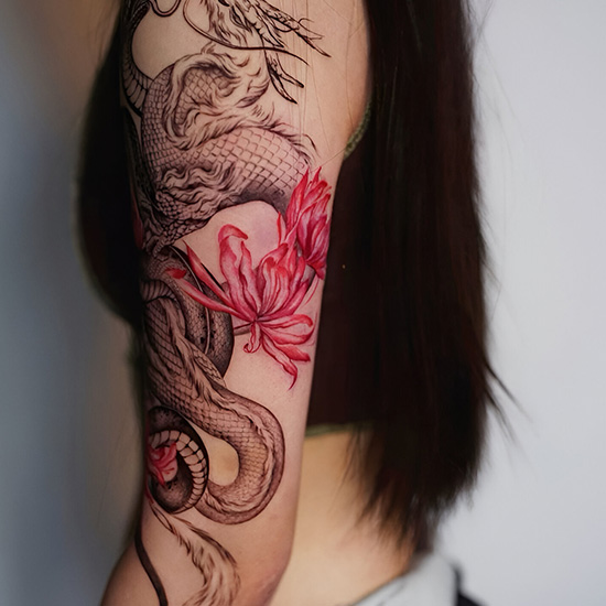 Spider Lily Grown Around Dagger