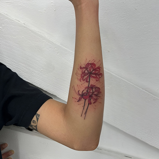 Spider Lily With A Cross