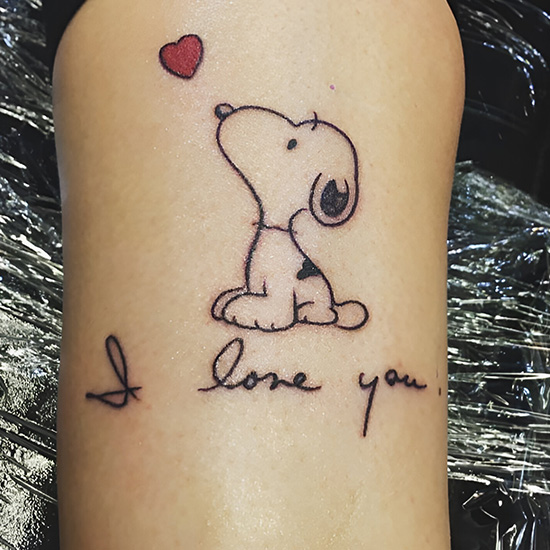 Thankful Snoopy with a Script