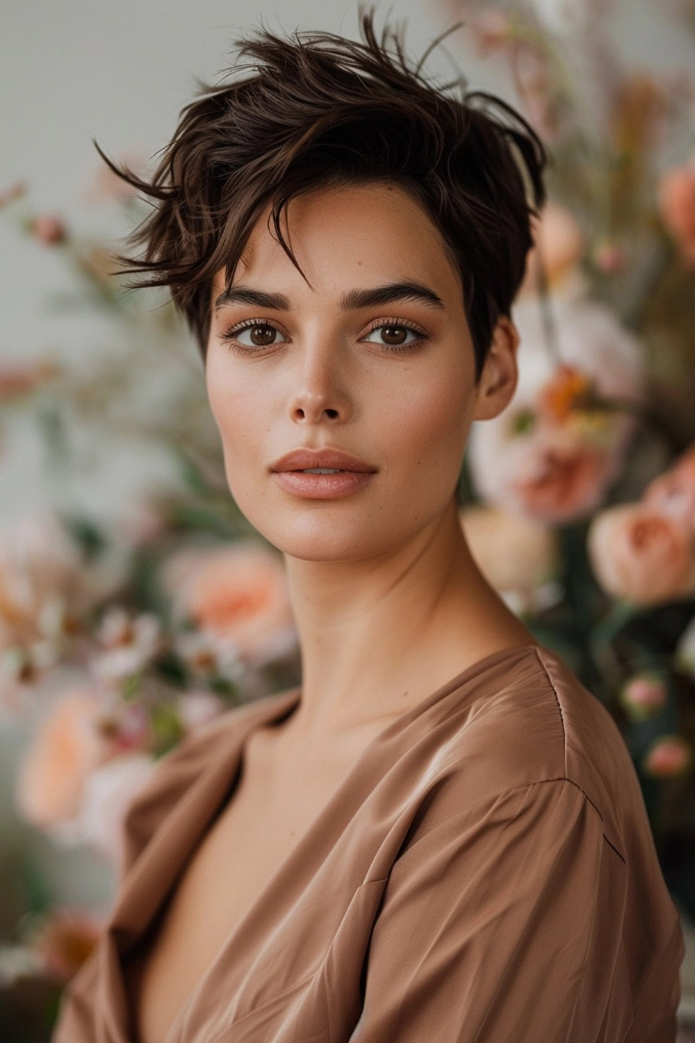 Short textured pixie cut inspired by Halle Berry