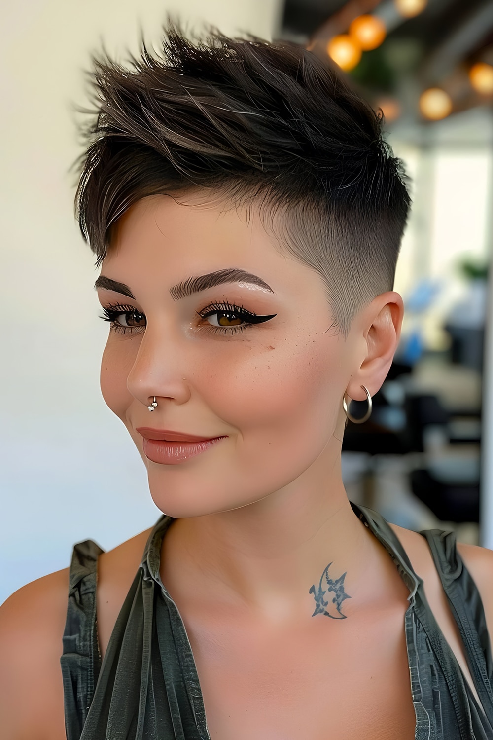 Shaved Pixie Styles That Sharpen Square Jawlines