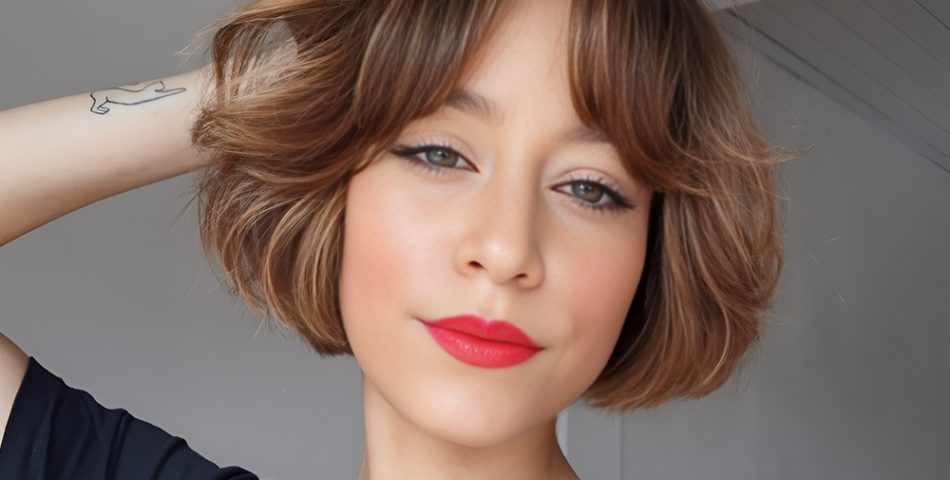 Choppy Bob with Curtain Bangs for Retro Looks