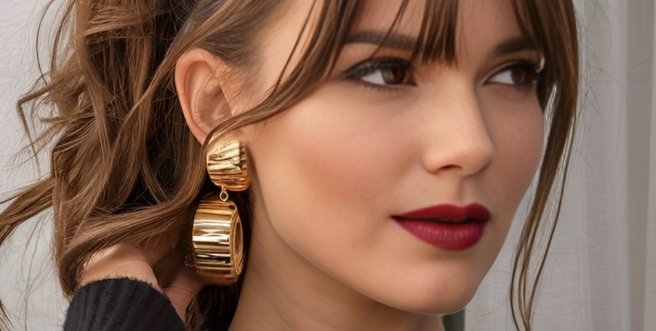 Curtain Bangs with Low Ponytail for Daily Glam