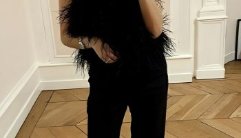 Feather Trims Paired with Modernist Knits