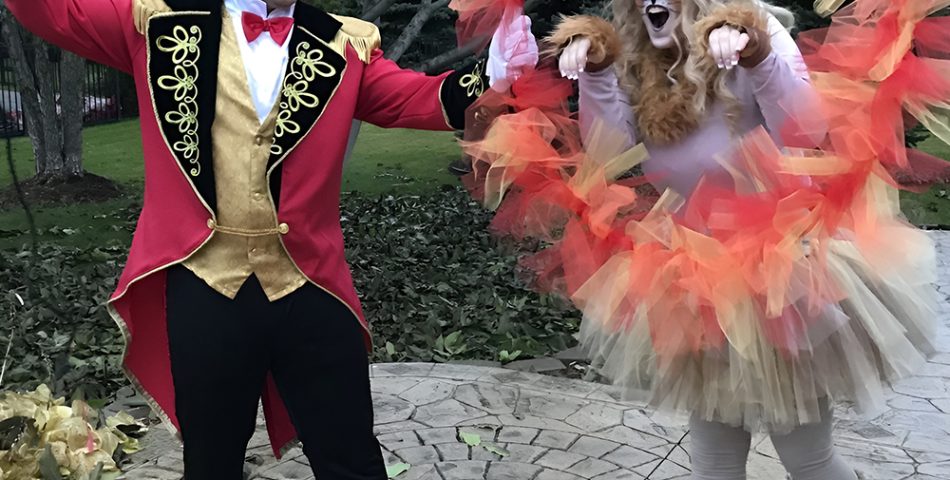 Haunted Carnival Ringmaster and Ghostly Acrobat