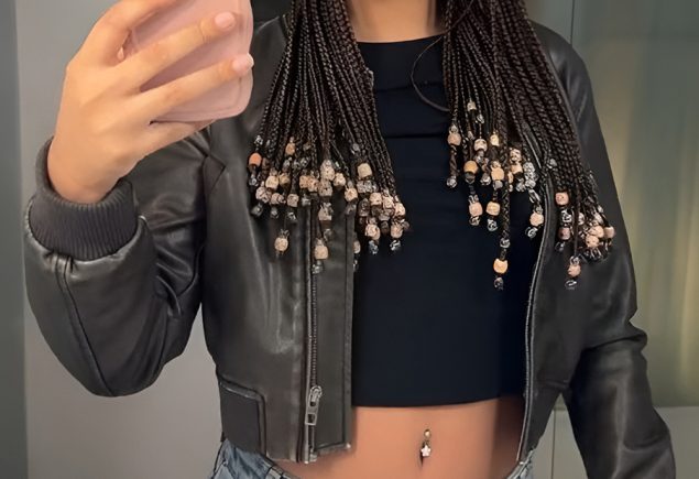 Jumbo Fulani Knotless Braids with Minimalist Beads