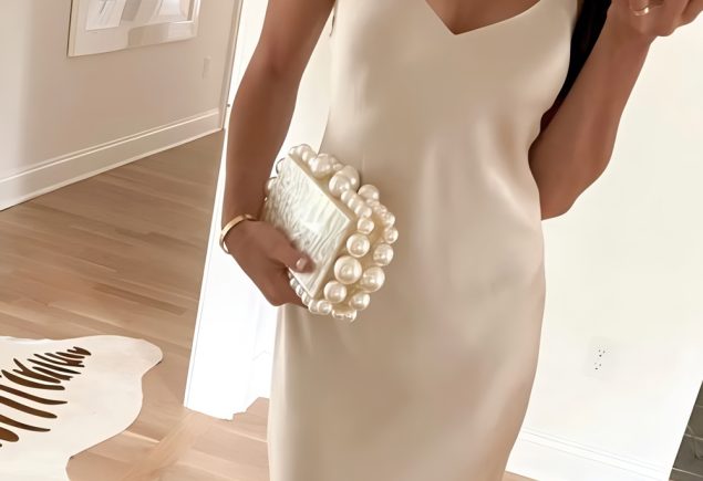 Satin Slip Dresses with a Festive Edge
