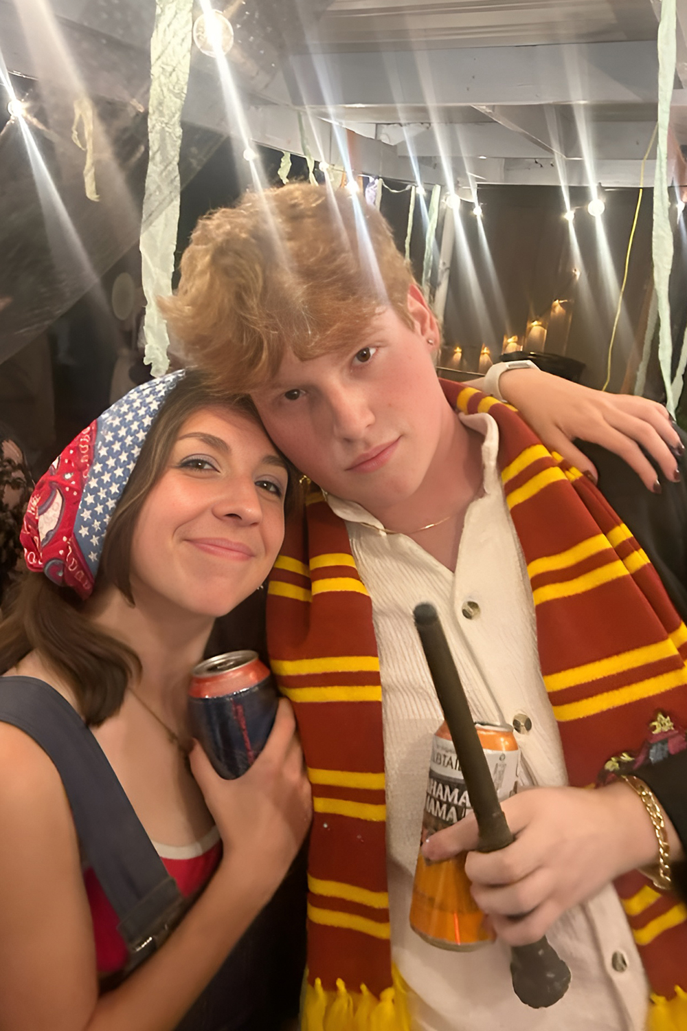 Time turner costume idea with two identical outfits