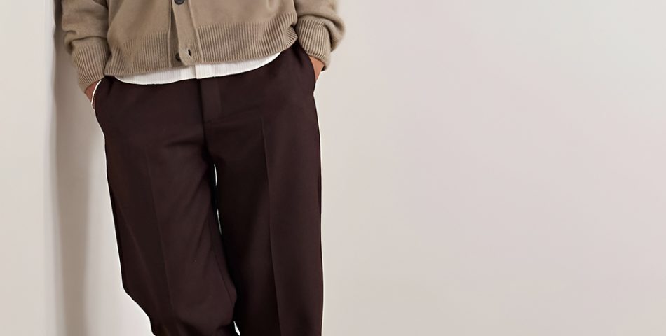 Earth Toned Cardigan Over a Crisp Button Down