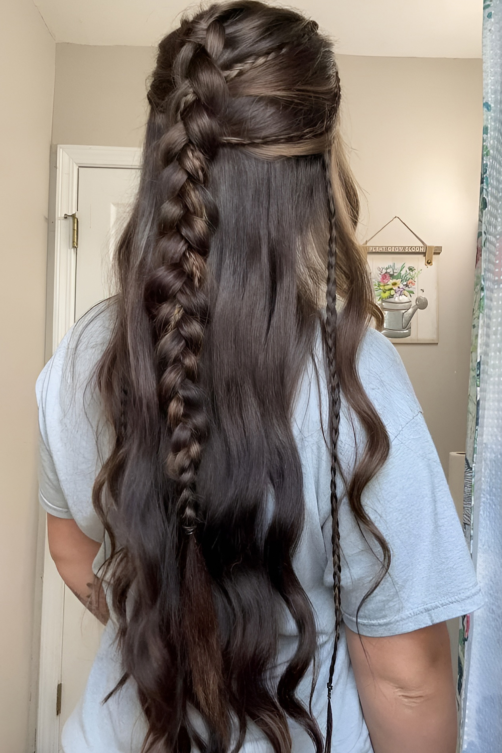 Edgy Winter Look with Half Up Braids