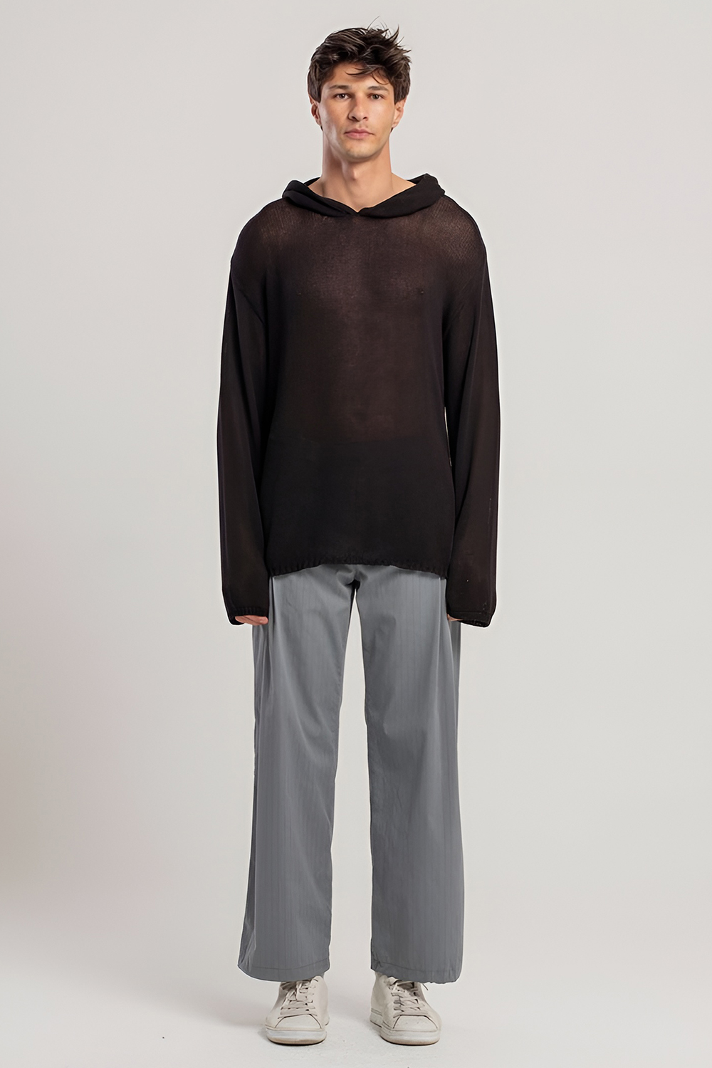 Relaxed Knit Hoodie with Tailored Joggers