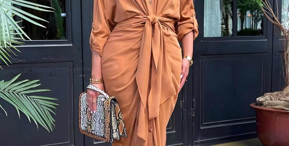 Stylish Wrap Style Maxi Dress for Comfort and Celebration