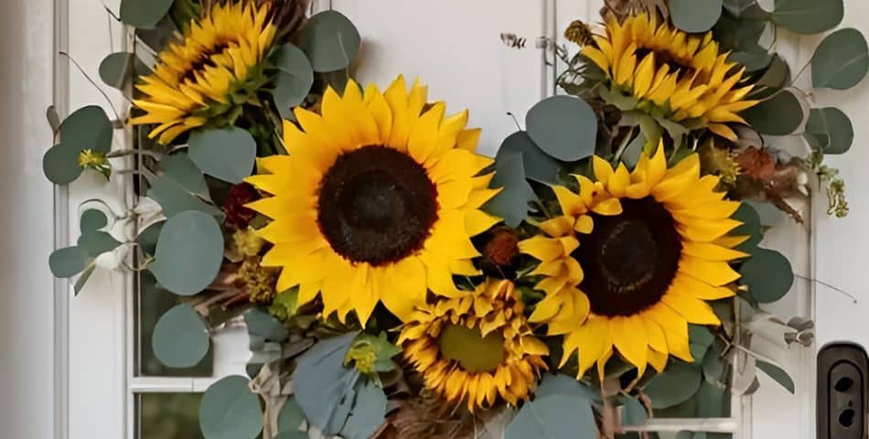 Sunflower Wreaths Bursting with Late Season Cheer