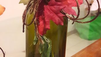 Upcycled Glass Bottles as Vase Decor