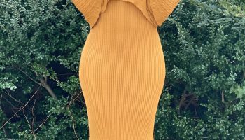 Warm Empire Waist Sweater Dress for Festive Style