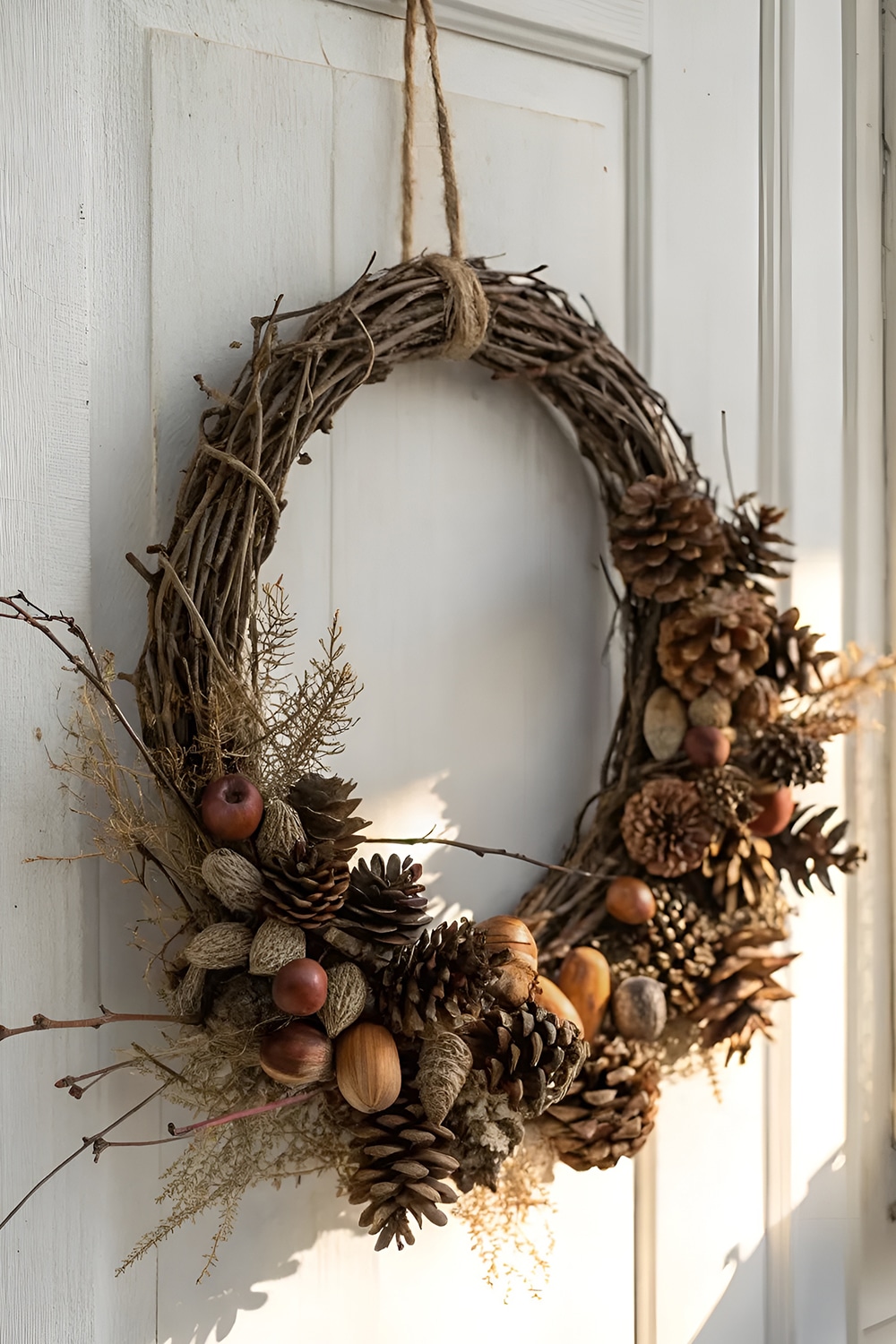Woodland Inspired Wreaths with Pinecones and Moss