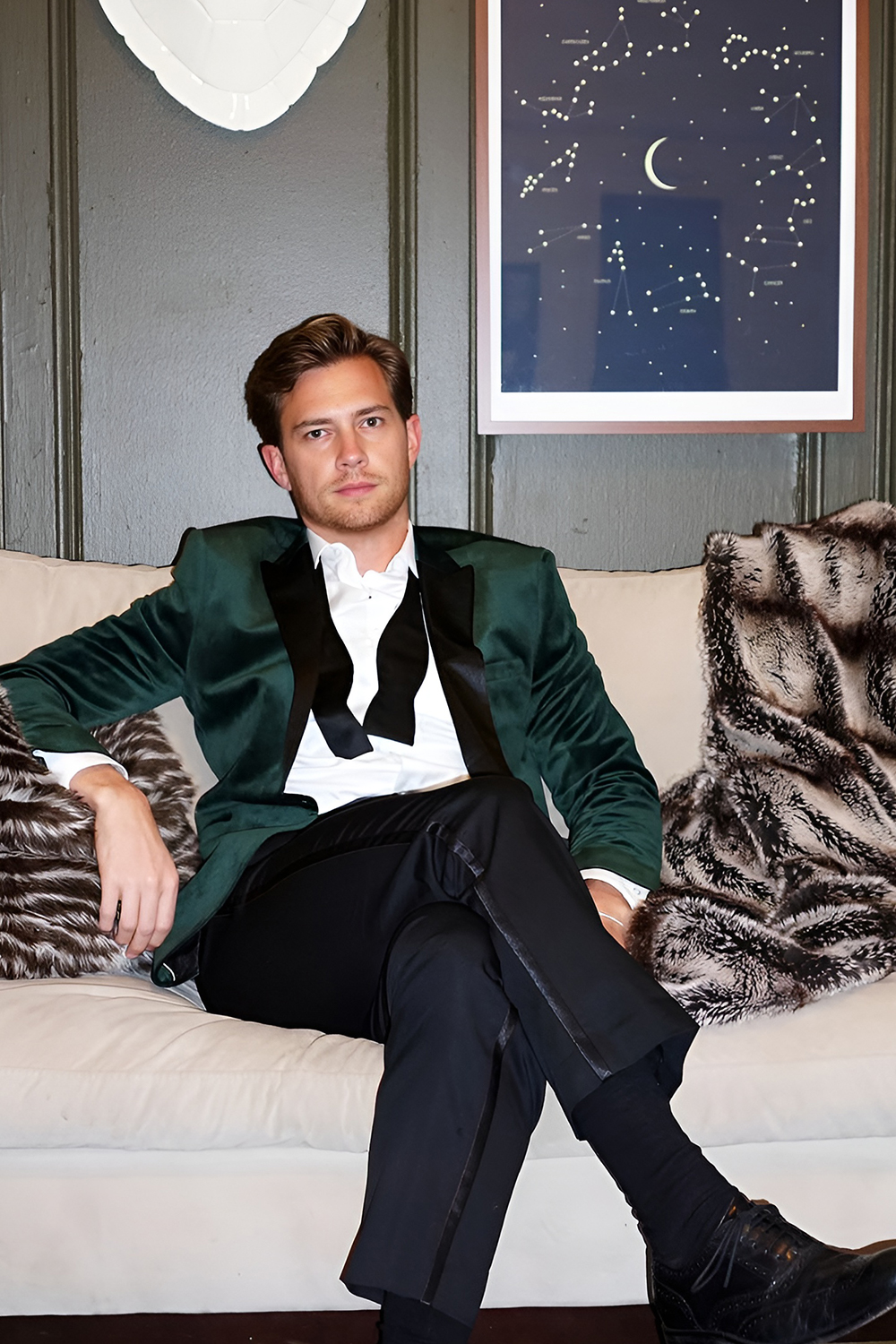 A suit that defines sophisticated festive style