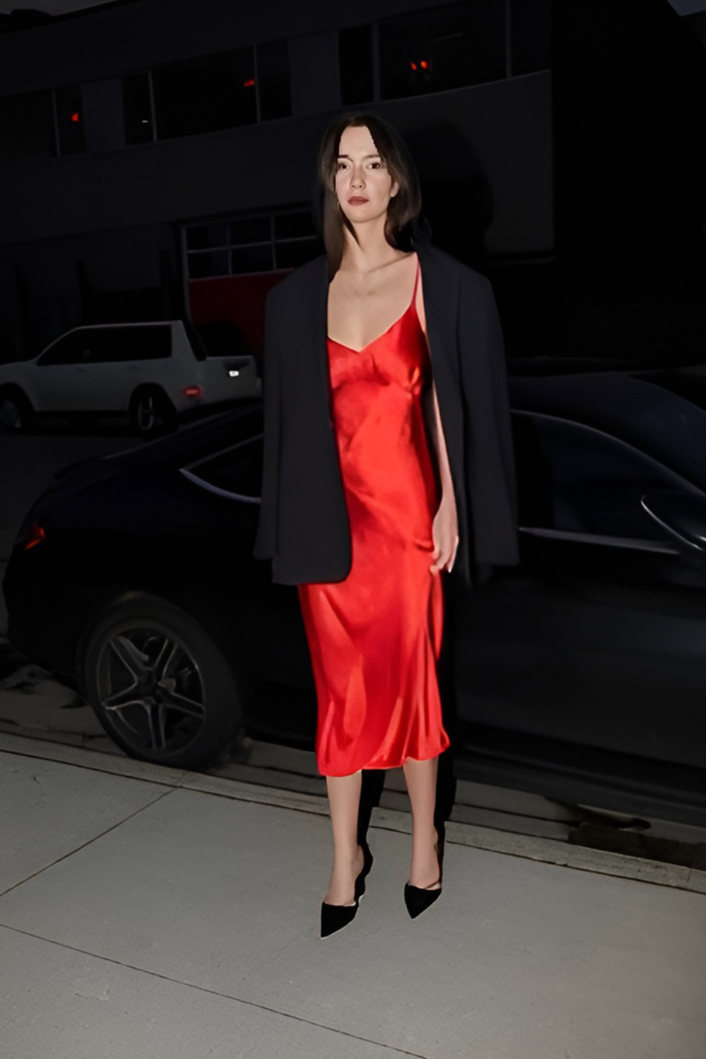 Classic Chic in a Satin Slip Dress