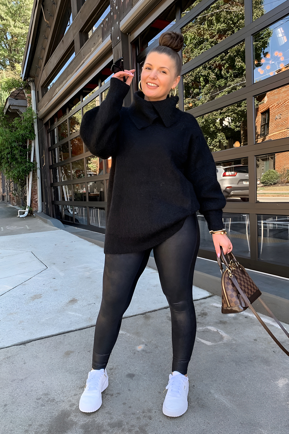 Faux Leather Leggings for Edgy Warmth