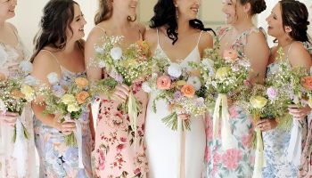 Floral Printed Bridesmaid Dresses