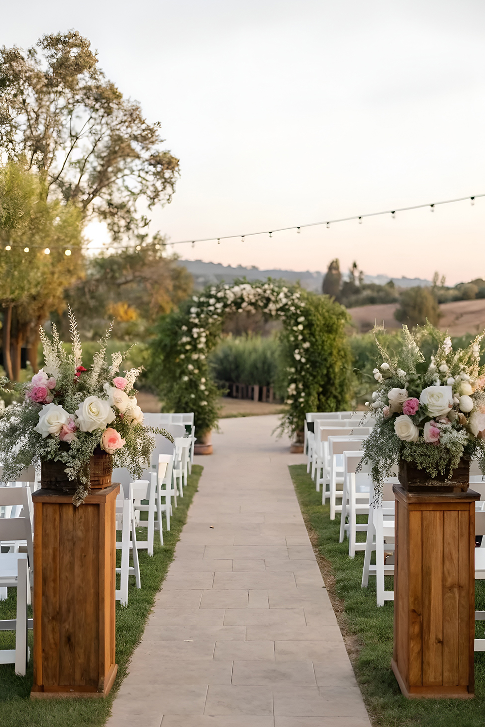 Flower Filled Aisle Décor