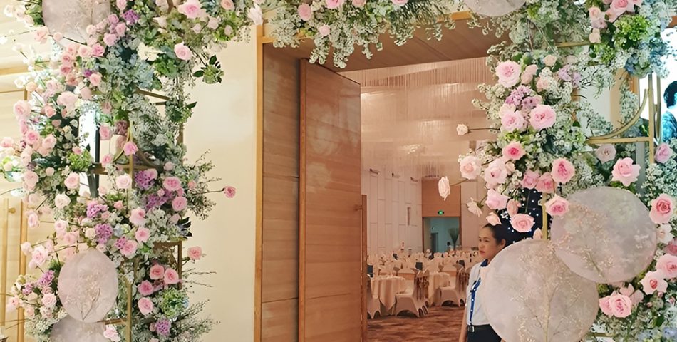 Flowered Reception Entrance