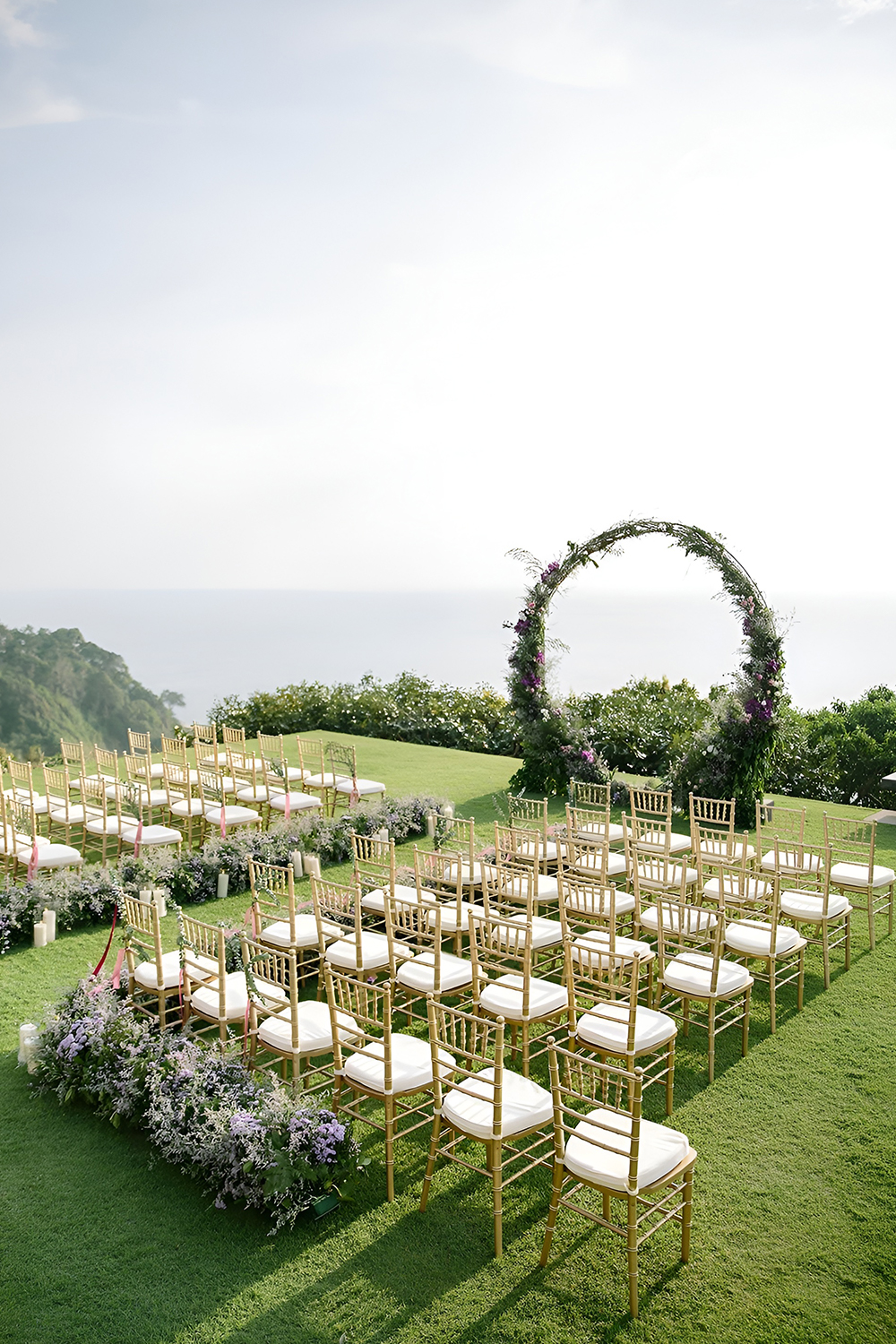 Garden Ceremony Surrounded by Blooming Greenery