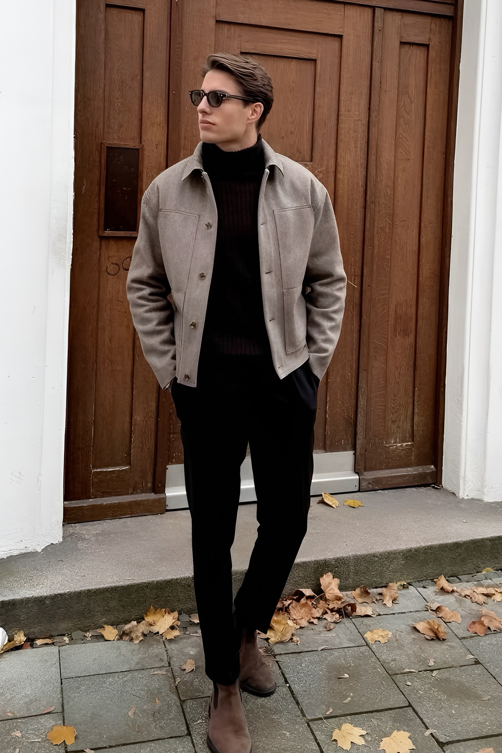 Smart casual layers perfect for seasonal gatherings