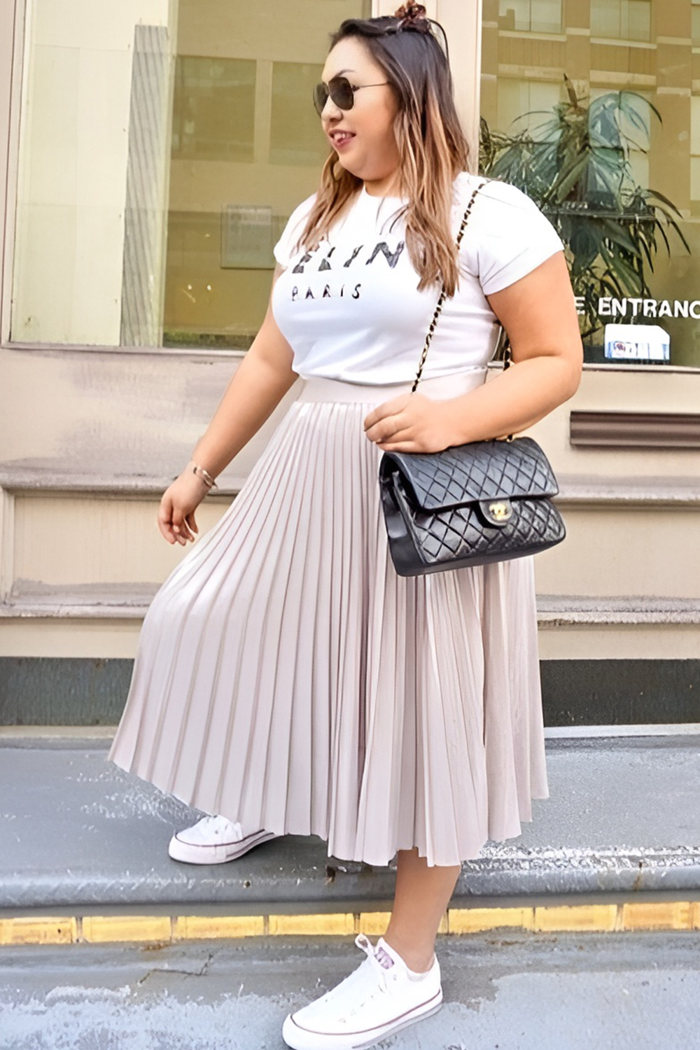 The Grace of Pleats and Flowing A Line Skirts
