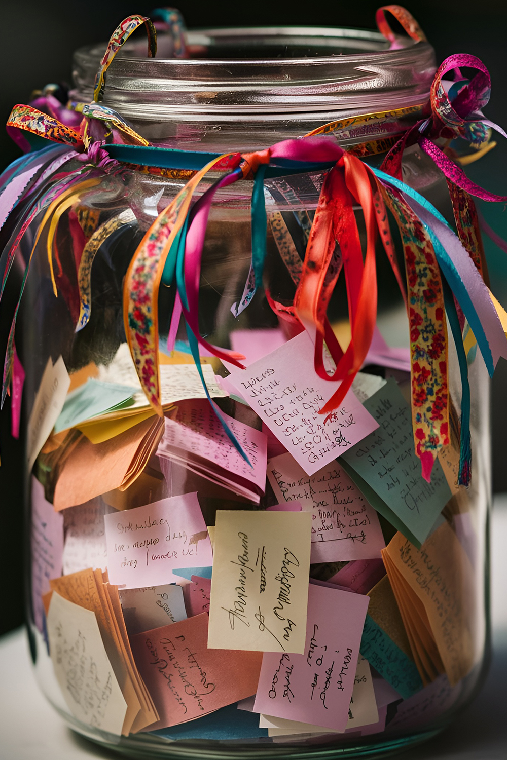 Creating a Memory Jar Full of Happy Notes
