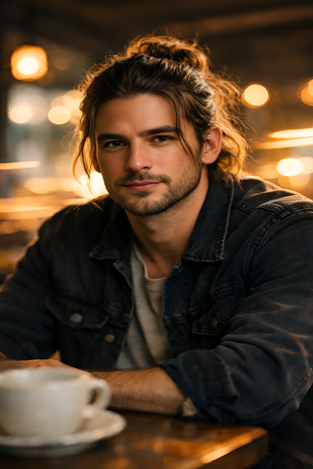 Shoulder Length Man Bun