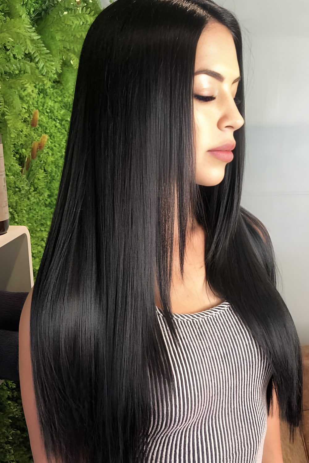 Extra Long Straight Hair with Clean Blunt Ends